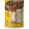 Savory Prime Rawhide Large Bone 8-9" Dog Chew, 4 count