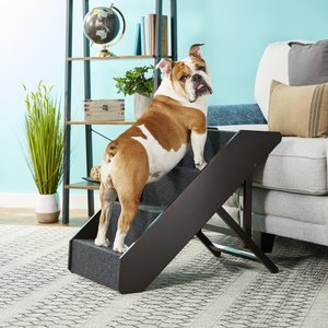 Arf Pets Foldable Dog & Cat Stairs, Black