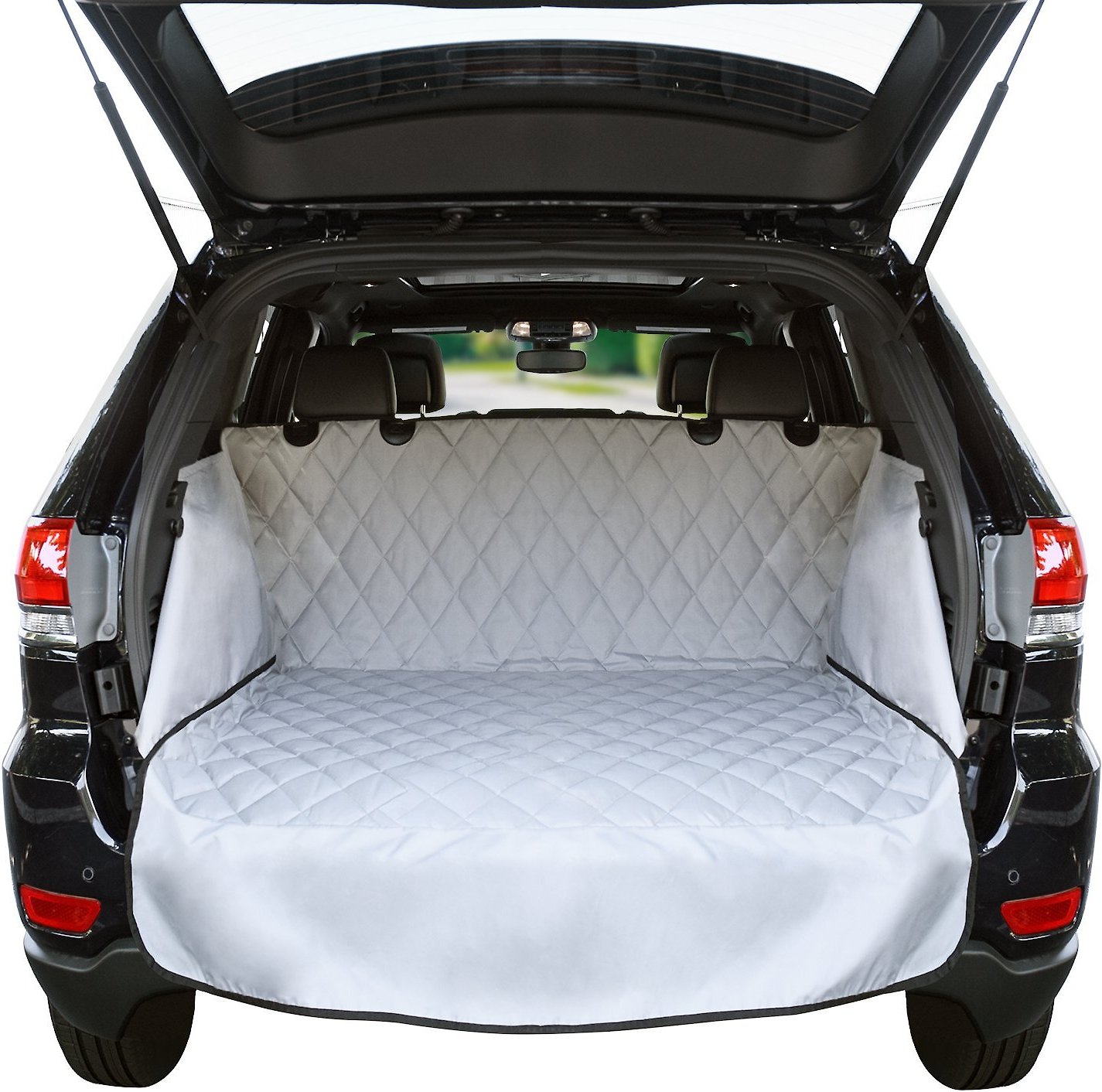Jumbl Pet Cargo Liner for SUV&s and Cars, Waterproof Material, Non Slip Backing, with Side Walls Protectors, Extra Bumper