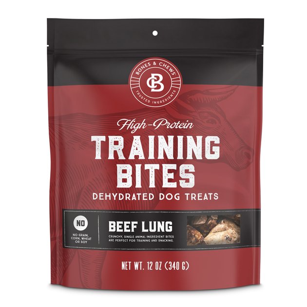 Bones & Chews All-Natural Beef Lung Bites Dehydrated Dog Treats