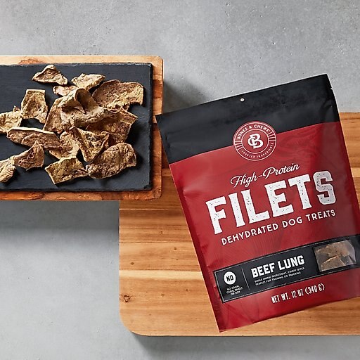 Bones & Chews All-Natural Beef Lung Filets Dehydrated Dog Treats, 12-oz bag