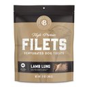 Bones & Chews All-Natural Lamb Lung Filets Dehydrated Dog Treats, 12-oz bag