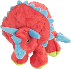 GoDog Red Dinos Frills Chew Guard Squeaky Plush Dog Toy, Large