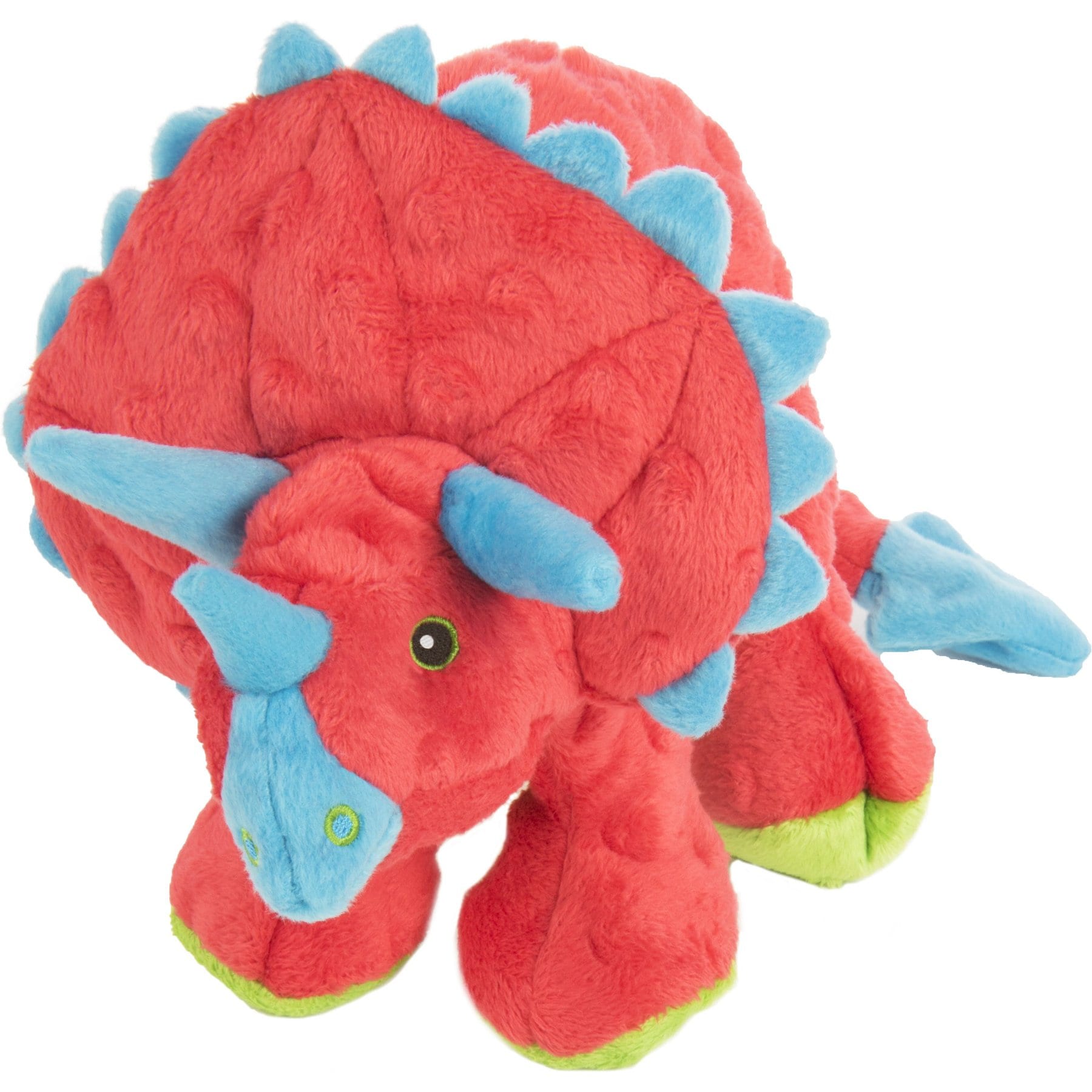 GoDog GoDog Red Dinos Frills Chew Guard Squeaky Plush Dog Toy, Large