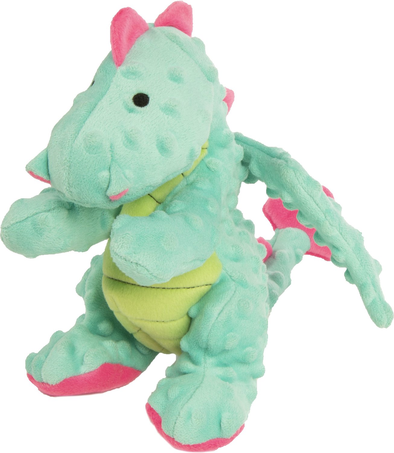 goDog Dragons Chew Guard Squeaky Plush Dog Toy, Seaform, Large - Chewy.com