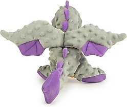 GoDog Dragons Chew Guard Squeaky Plush Dog Toy, Gray, Large slide 2 of 6