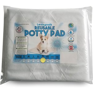 Lennypads Ultra Absorbent Washable Dog Pee Pads, White, X-Large Long: 24 x 36-in, 1 count, Unscented