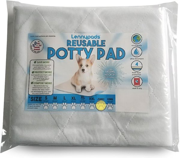 Lennypads Ultra Absorbent Washable Dog Pee Pads, White, Jumbo: 48 x 48-in, 1 count, Unscented slide 1 of 8