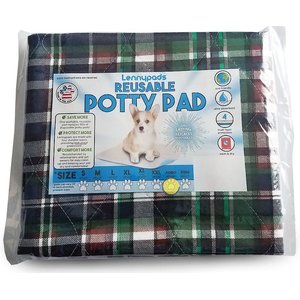 Lennypads Ultra Absorbent Washable Dog Pee Pads, Green Plaid, Jumbo 48 x 48-in, Unscented