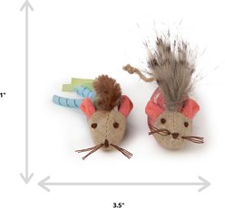 Petlinks HappyNip Mohawk Mice Cat Toy with Catnip, 2 count slide 2 of 6
