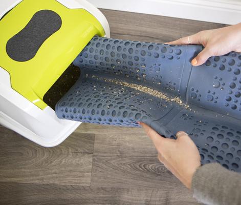 Show full view: Petlinks Purrfect Paws Cat Litter Mat, Blue, Large slide 6 of 11