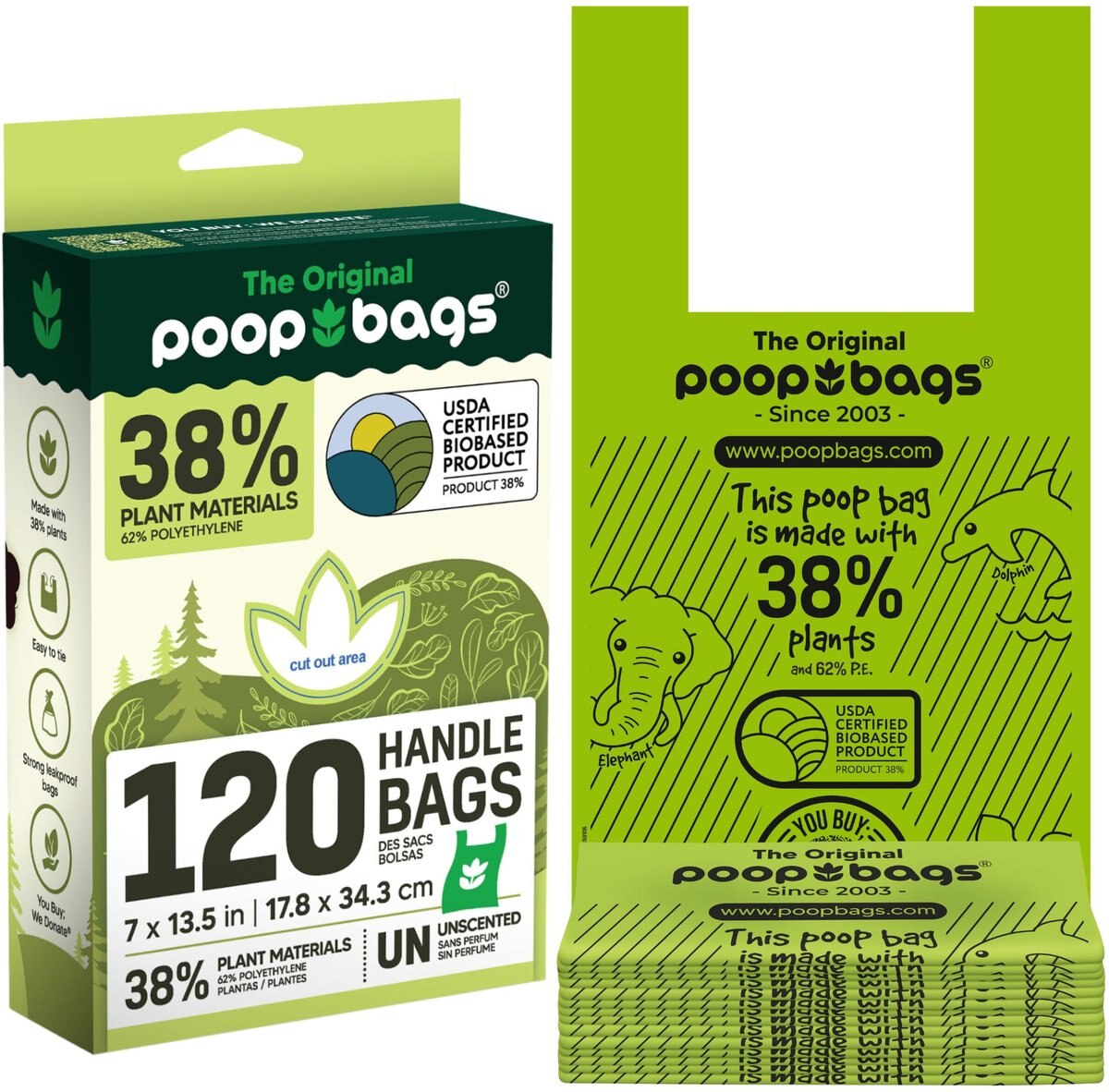 Poop waste outlet bags