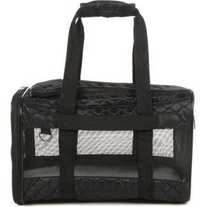Sherpa Original Deluxe Lattice Print Airline-Approved Dog & Cat Carrier Bag, Black, Medium