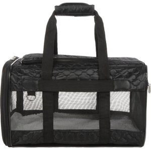 Sherpa Original Deluxe Lattice Print Airline-Approved Dog & Cat Carrier Bag, Black, Large