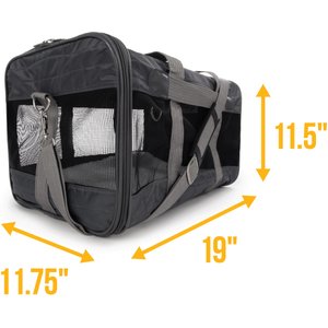 Sherpa Original Deluxe Airline-Approved Dog & Cat Carrier Bag, Charcoal, Large