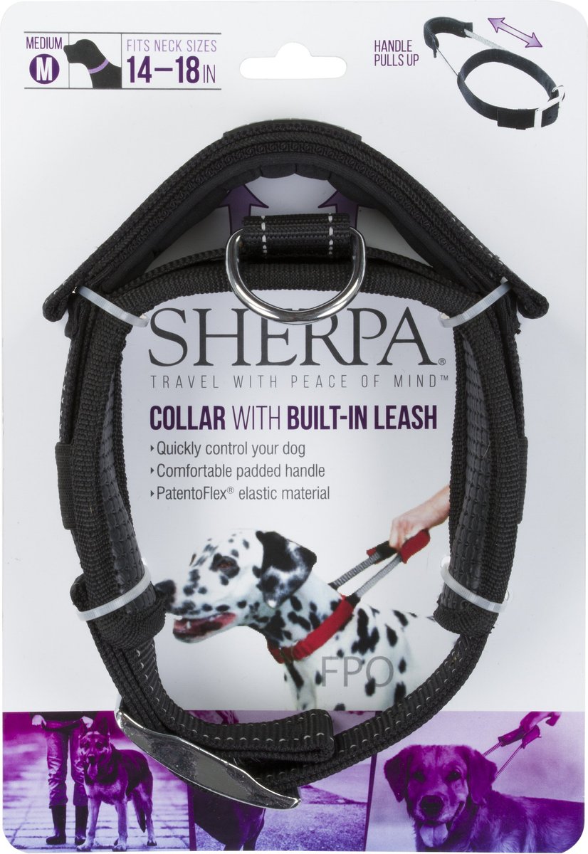 sherpa dog collar with built in leash