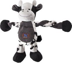 Charming Pet Pulleez Cow Squeaky Plush Dog Toy