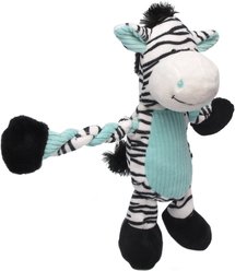 Charming Pet Pulleez Zebra Squeaky Plush Dog Toy