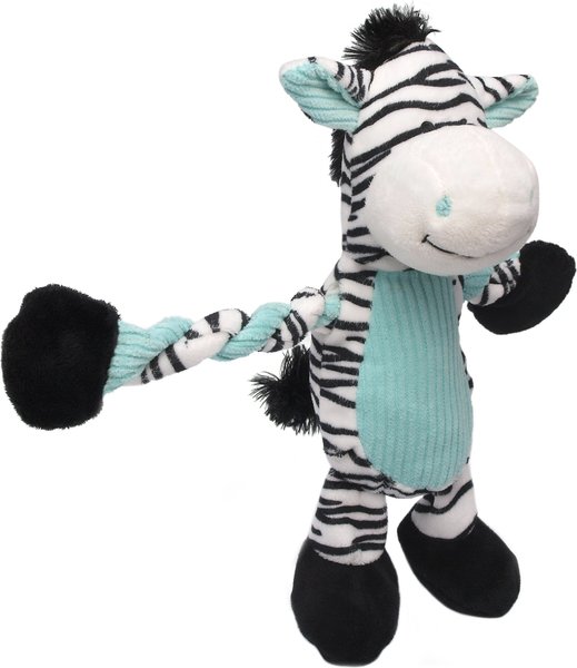 Charming Pet Pulleez Zebra Squeaky Plush Dog Toy slide 1 of 4