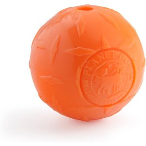 Planet Dog Orbee-Tuff Diamond Plate Ball Tough Dog Chew Toy, Orange, Large