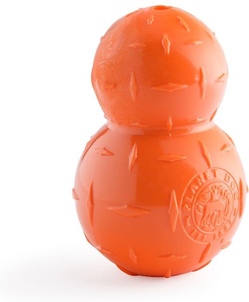 Planet Dog Orbee-Tuff Diamond Plate Double-Tuff Ball Tough Dog Chew Toy, Orange, Medium slide 1 of 9
