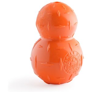 Planet Dog Orbee-Tuff Diamond Plate Double-Tuff Ball Tough Dog Chew Toy, Orange, Medium