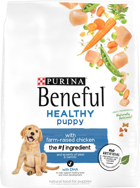 Purina Beneful Healthy Puppy with Farm Raised Chicken High Protein Dry Dog Food, 14-lb bag slide 1 of 11