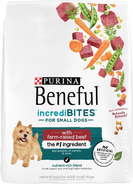 Purina Beneful IncrediBites with Farm-Raised Beef Small Breed Dry Dog Food, 14-lb bag slide 1 of 12