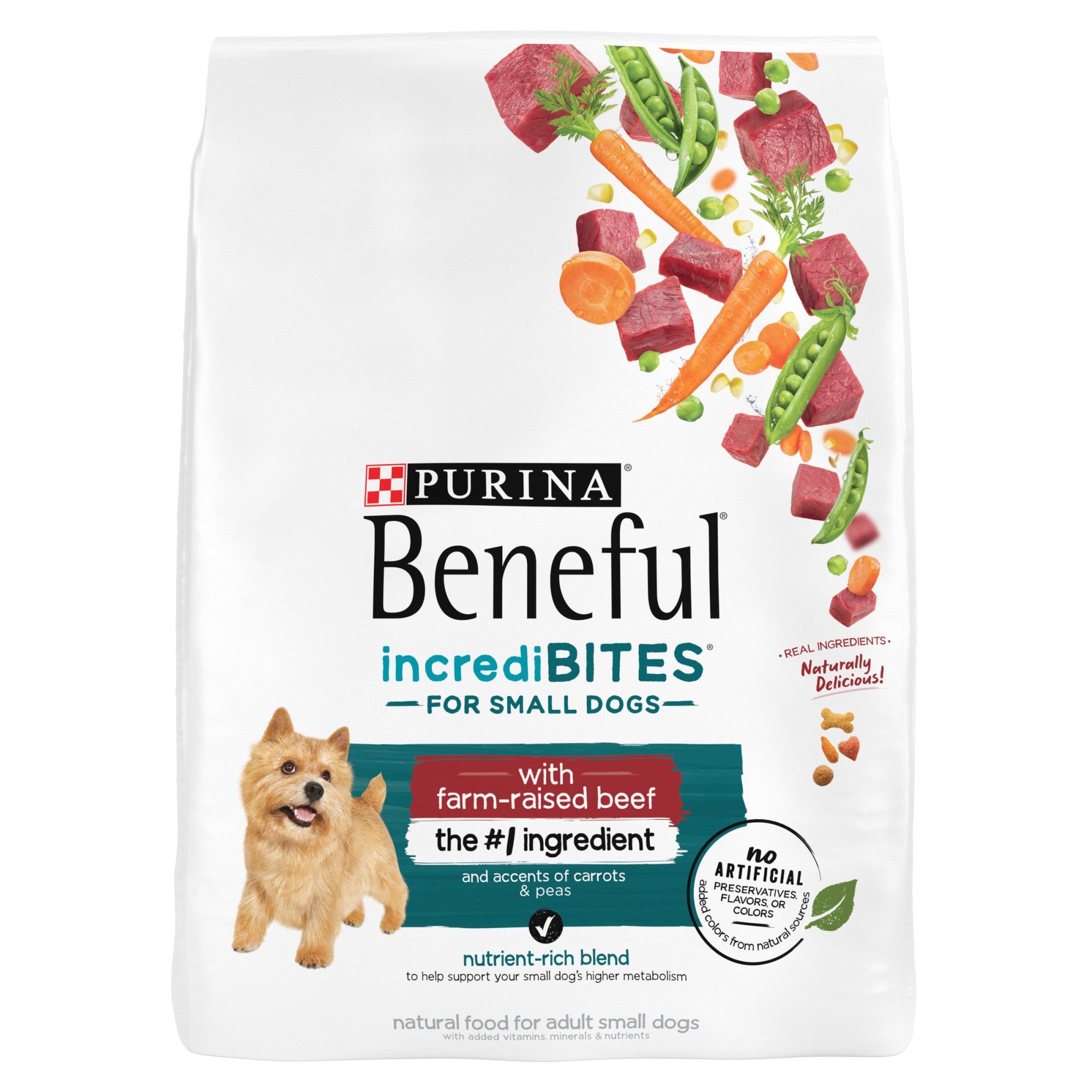 PURINA BENEFUL IncrediBites with Farm Raised Beef Small Breed Dry