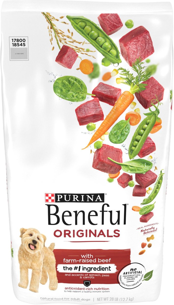 PURINA BENEFUL Originals with FarmRaised Beef Real Meat Dog Food, 28