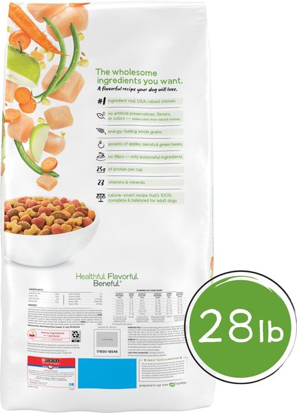Show full view: Purina Beneful Healthy Weight with Farm-Raised Chicken Dry Dog Food, 28-lb bag slide 2 of 12