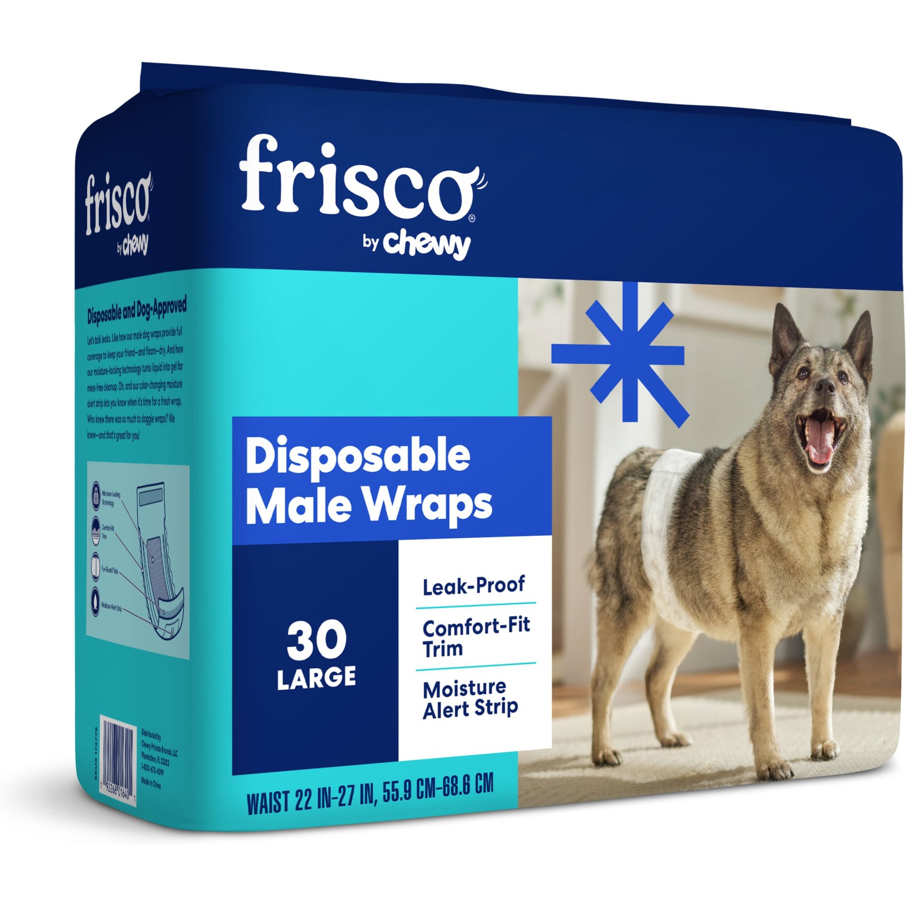 FRISCO Disposable Male Dog Wraps Small 60 count Chewy