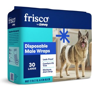 Frisco Disposable Male Dog Wraps, Large, 30 count