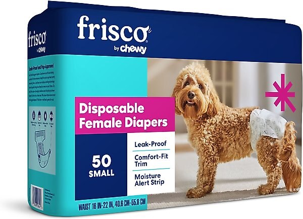 Frisco Disposable Female Dog Diapers, Small, 50 count slide 1 of 9
