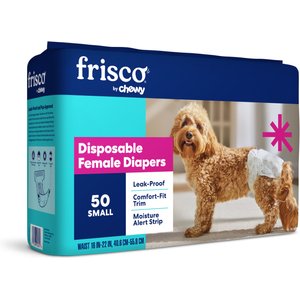 Frisco Disposable Female Dog Diapers, Small,  50 count
