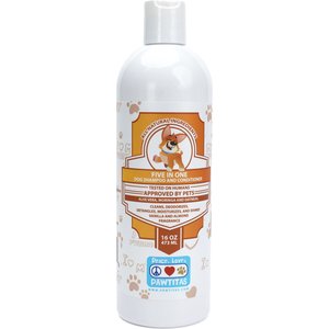 Pawtitas Organic Vanilla & Almond Oatmeal Dog Shampoo & Conditioner, 16-oz bottle