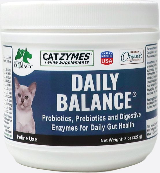 Nature's Farmacy Catzymes Probiotic Digestive Enhancer Cat Supplement, 8-oz jar slide 1 of 3