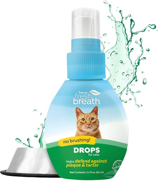 TropiClean Drops Cat Dental Water Additive, 2.2-oz bottle slide 1 of 9