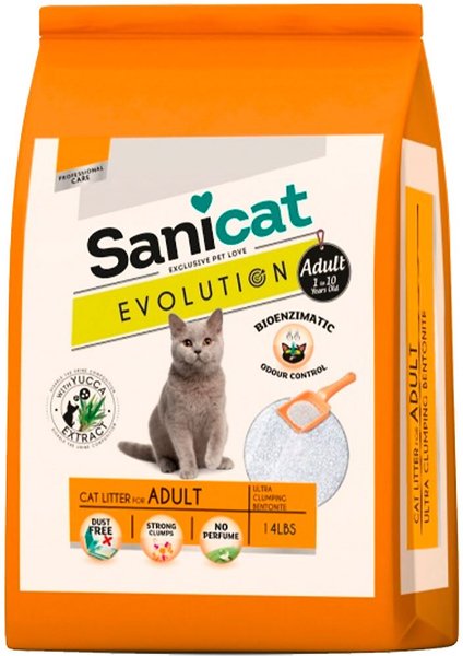 Sanicat Evolution Adult Unscented Clumping Clay Cat Litter, 14-lb bag slide 1 of 9