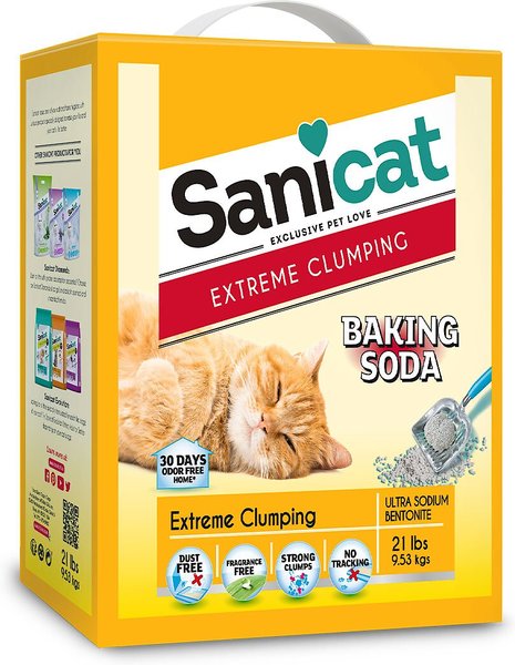 Sanicat Extreme Unscented Clumping Clay Cat Litter, 21-lb box slide 1 of 8