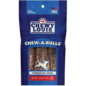 Chewy Louie Chew-A-Bulls Dog Treat, 2 count