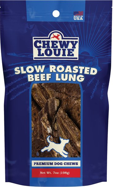 Chewy Louie Slow Roasted Beef Lung Dog Treat, 7-oz bag slide 1 of 5