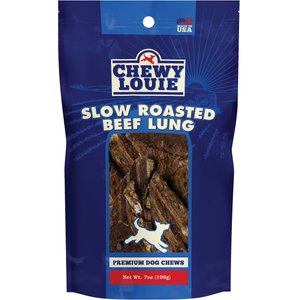 Chewy Louie Slow Roasted Beef Lung Dog Treat, 7-oz bag