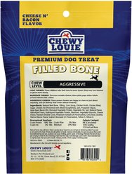 Chewy Louie Cheese & Bacon Flavor Small Filled Bone Dog Treat, 1 count slide 2 of 4