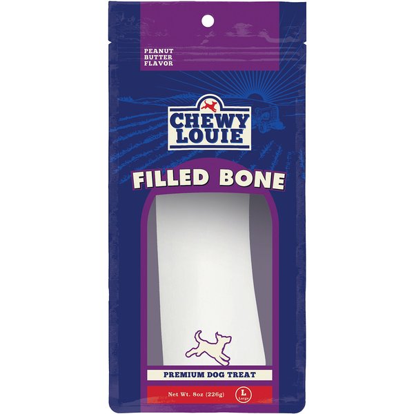 REDBARN Filled Bone Natural Peanut Butter Flavor Chew Dog Treat, Large