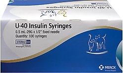 Merck Insulin Syringes U-40 0.5-in x 29G, 0.5-cc, 100 syringes slide 2 of 5