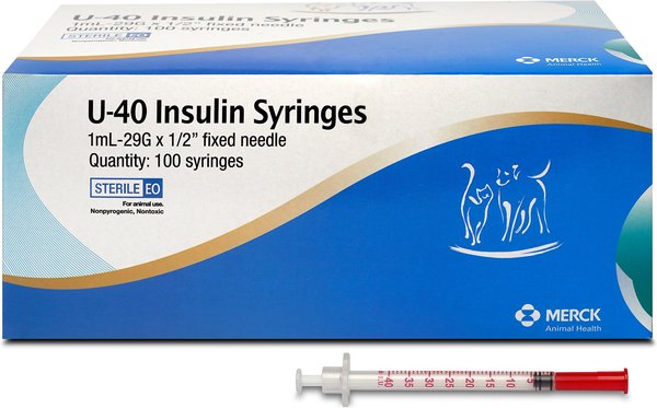Merck Insulin Syringes U-40 0.5-in x 29G, 1-cc, 100 syringes slide 1 of 5