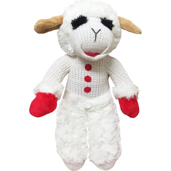 MULTIPET Lamb Chop Squeaky Plush Dog Toy, Jumbo