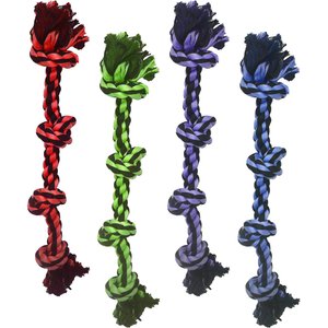Multipet Nuts for Knots 4-Knot Rope Dog Toy, Color Varies, 1 count