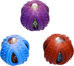 Multipet Doglucent TPR Outer Ring & Inner Ball Dog Toy, Color Varies